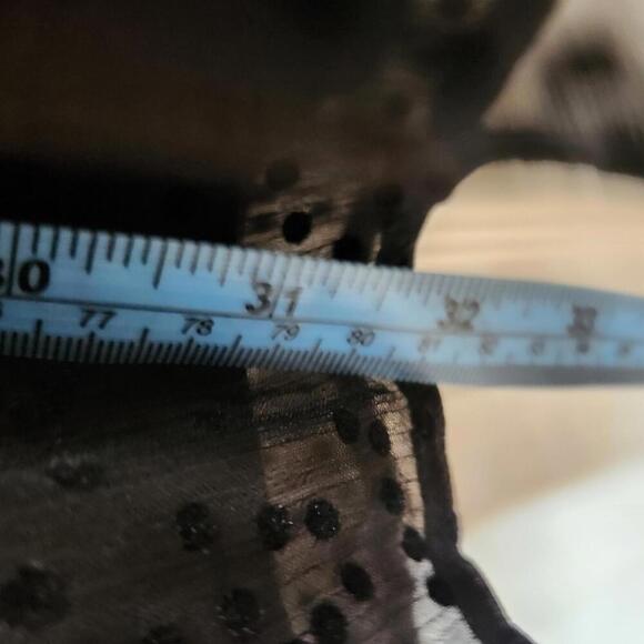 LOFT Black Polka Dot Dress with Sheer Sleeves- Size 00 Petite NWT - Picture 8 of 9